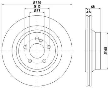 HELLA PAGID 8dd355122951 -  Тормозной диск